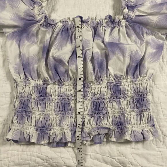 Levi’s Purple Floral Off the Shoulder Crop size Large - Picture 9 of 13